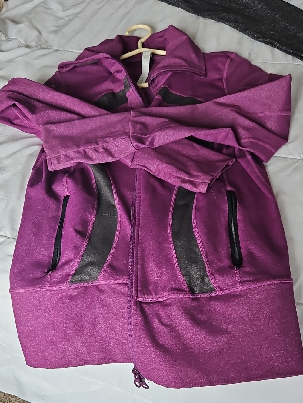 lululemon athletica Plum Bomber Jacket with Black Accents